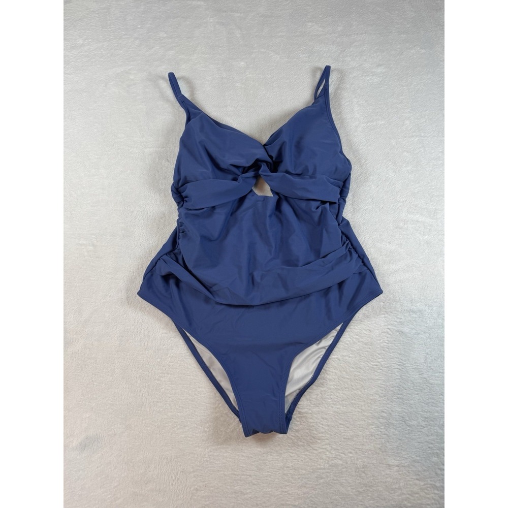 Women's One Piece Cupshe Blue Swimsuit Bathing Suit Swim‎ Sz L